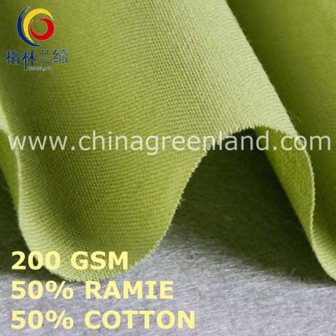 Cotton Ramie Solid Plain Fabric for Clothes Garment (GLLML453)